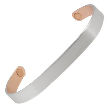 Brushed Silver Original Copper Magnetic Bracelet 